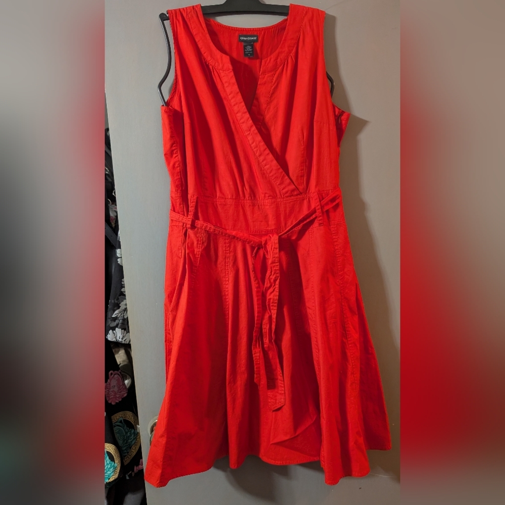 Vibrant Red Wrap Dress